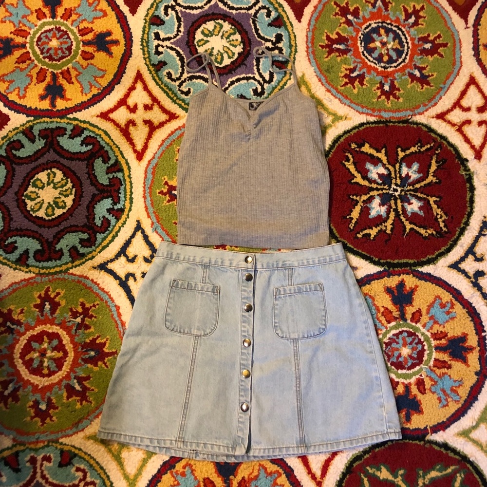 Topshop Gray Tank Top